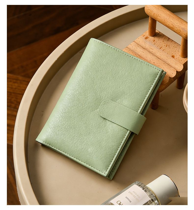 Passport wallet, leather look, RFID blocking, women's