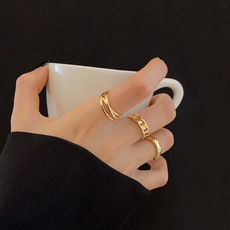 Pearl ring women adjustable open design