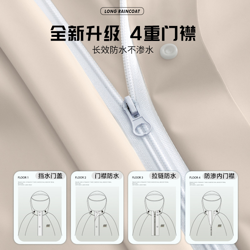 Damen Regenponcho, lang Ganzkörper, für Elektroroller