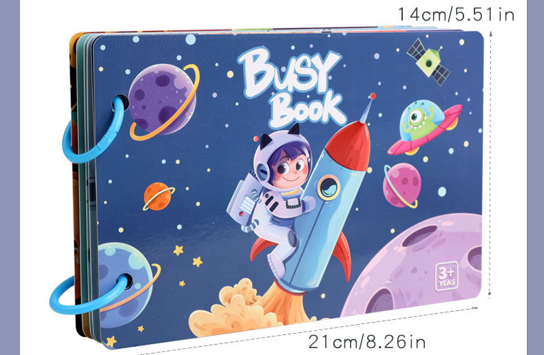 Kinder-Lernklebebuch mit stillen Seiten