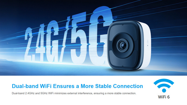 2.5K 5MP window camera, WiFi dual band, HD night vision