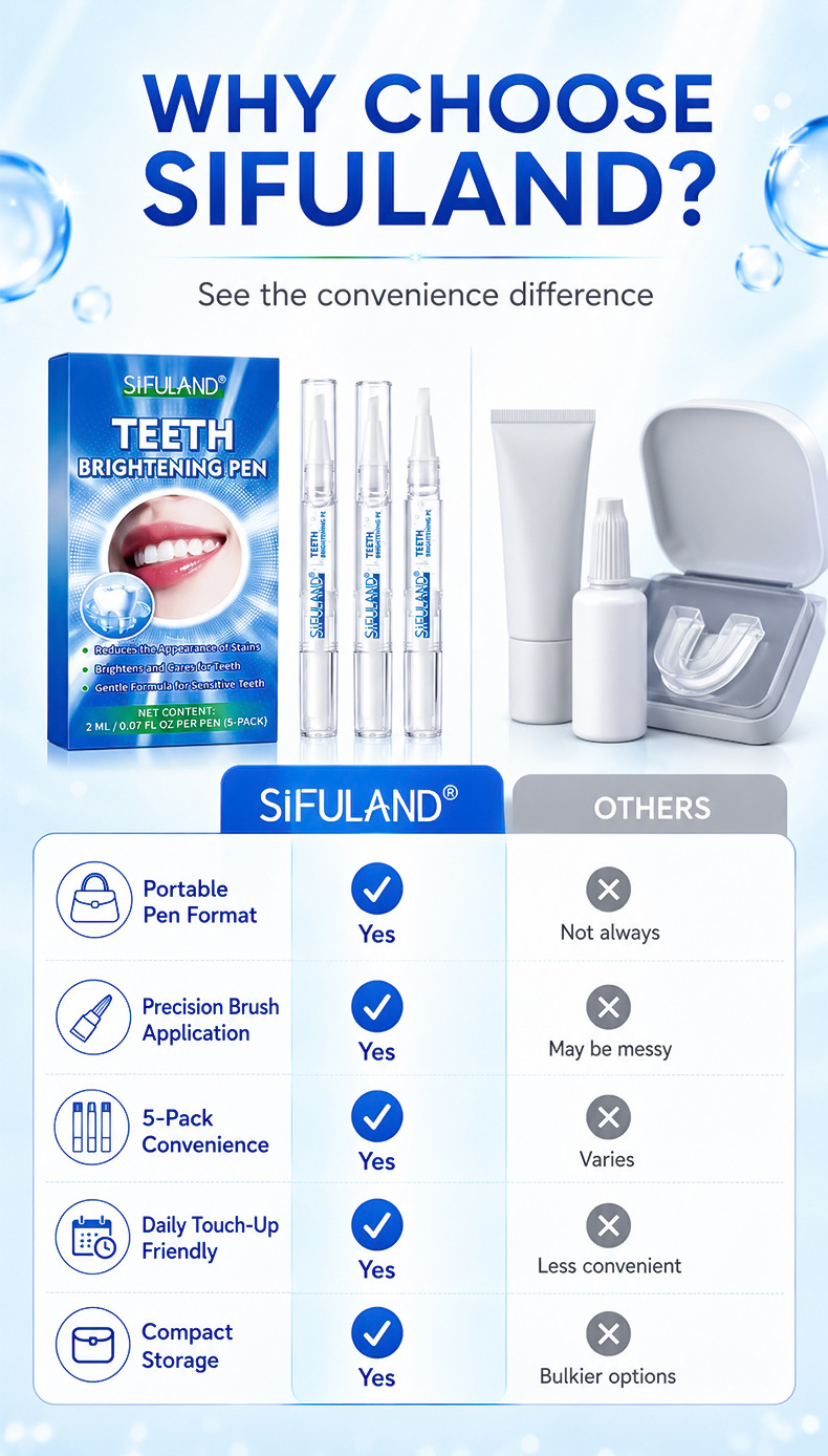 Teeth whitening pen with stain remover