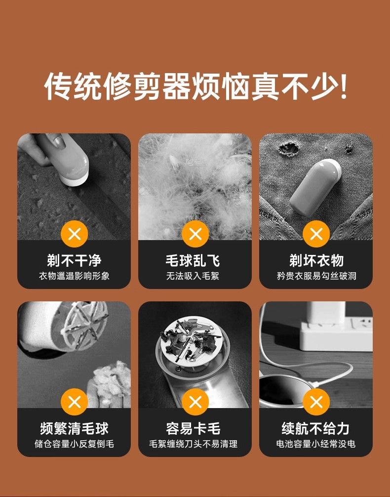 Electric rechargeable lint remover, portable fabric shaver