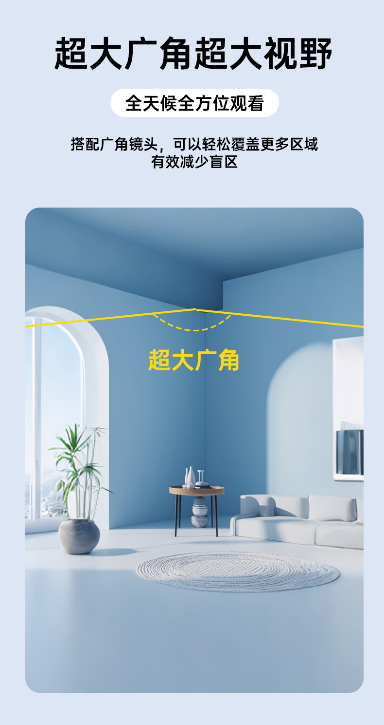 X9 square home camera, wireless WiFi, lithium battery