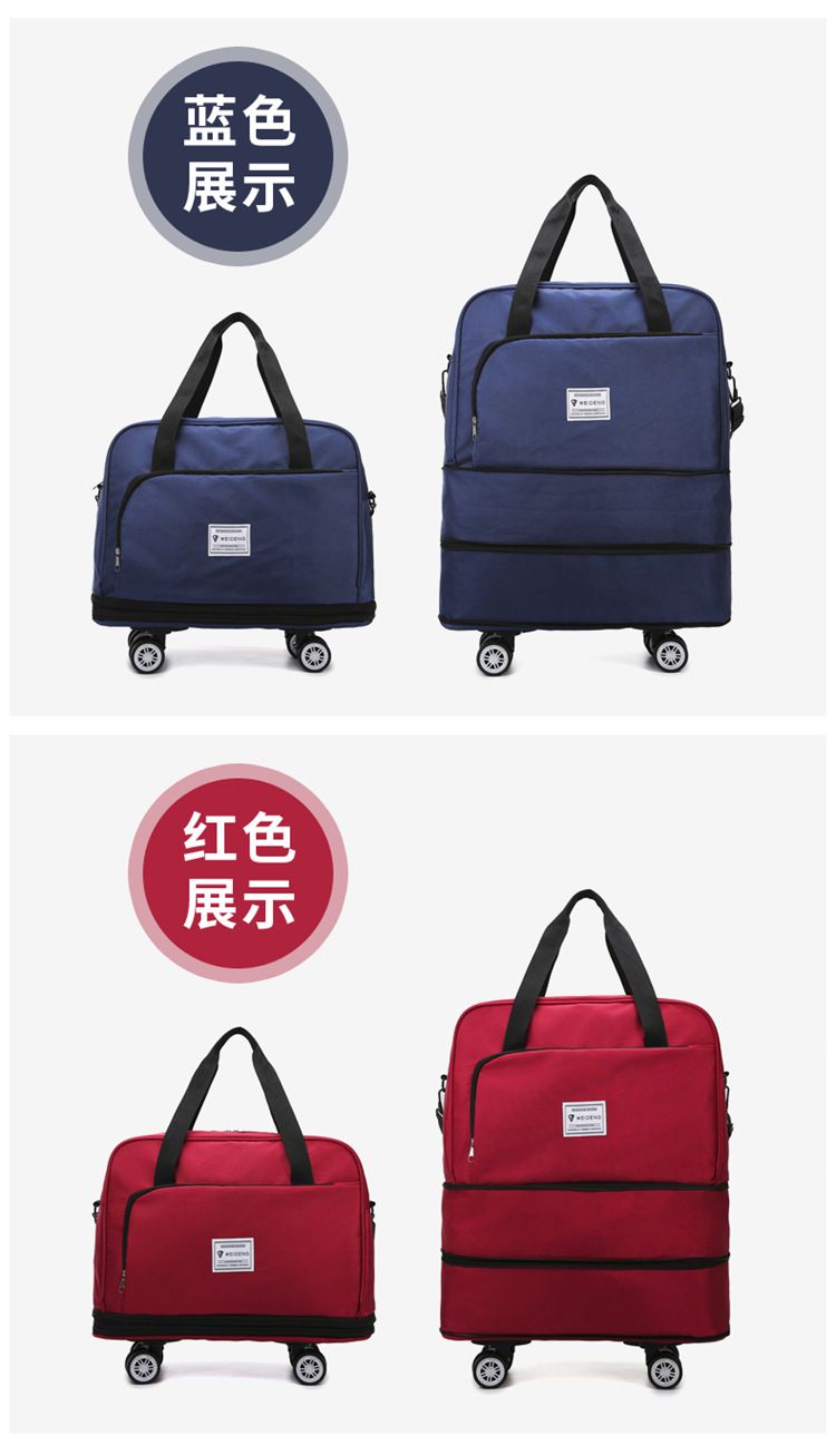 Expandable travel bag, large capacity airline luggage