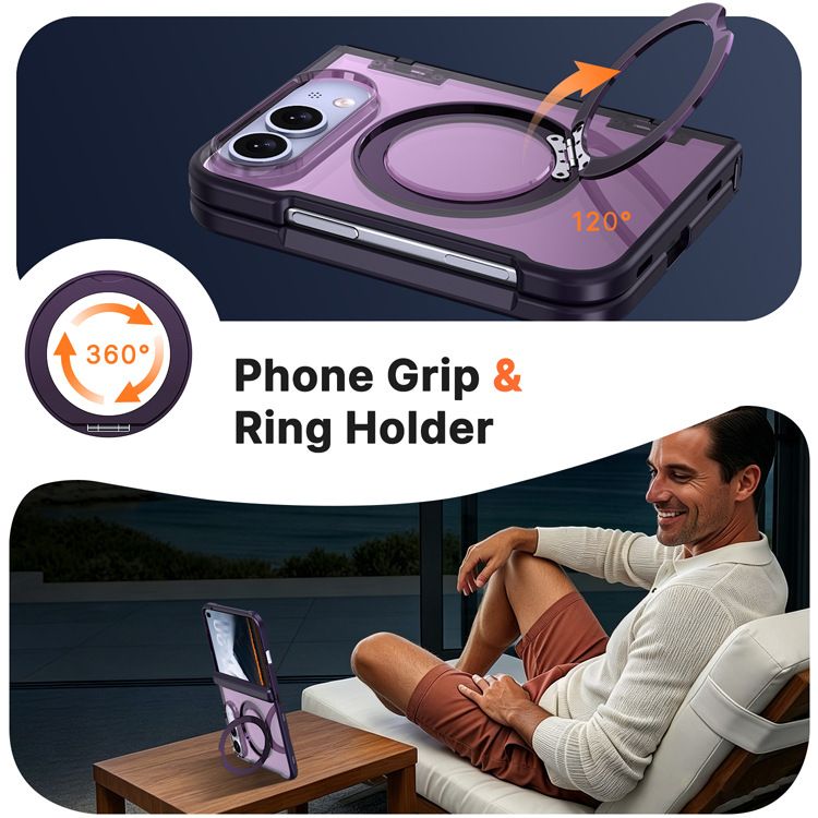 iPhone Duo Handyhülle mit Ständer Feder-Scharnier klappbar