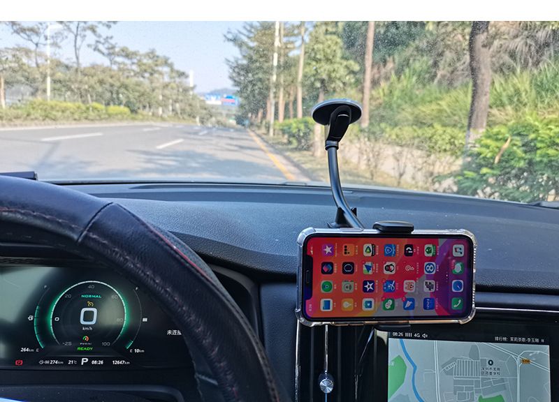 Car phone holder, windshield suction cup, 360° rotating