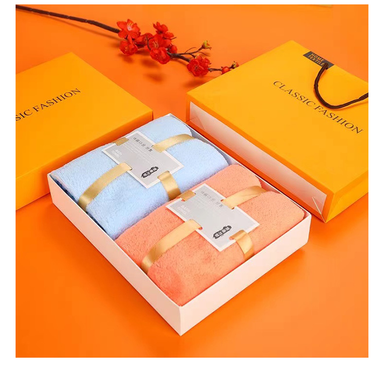 Korallenfleecehandtuch 2-teiliges Geschenkset