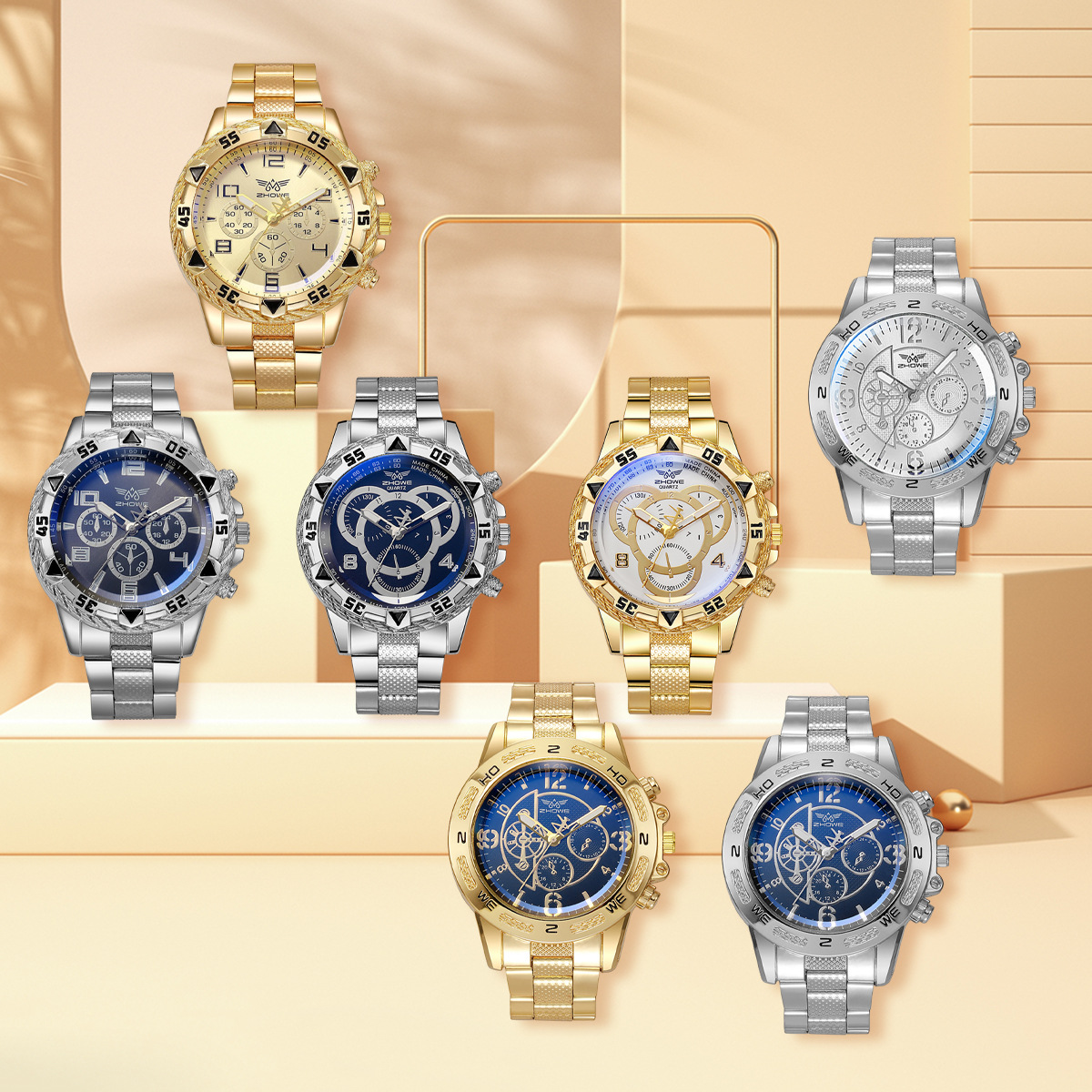 Men's 7-Piece Gift Set, Fashionable Watches