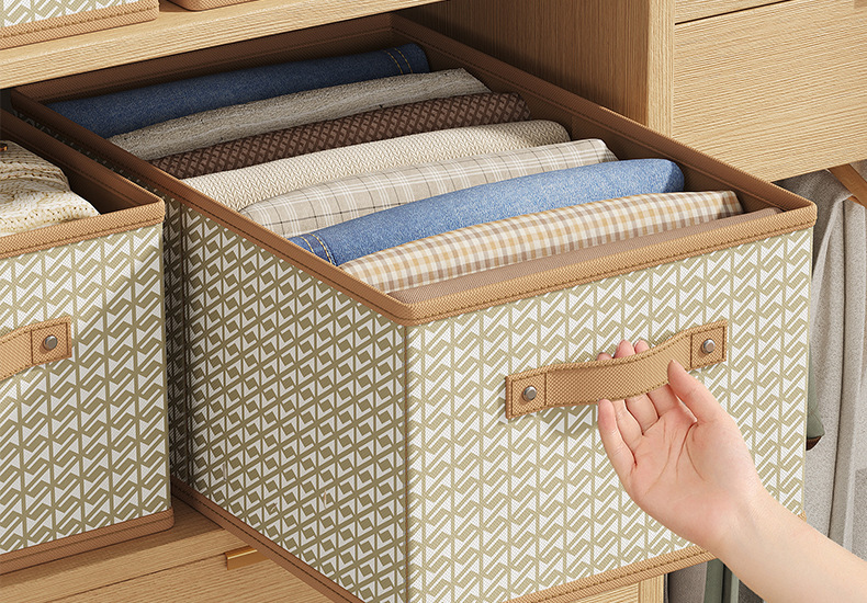 Fabric S-pattern storage box, thickened, foldable, versatile