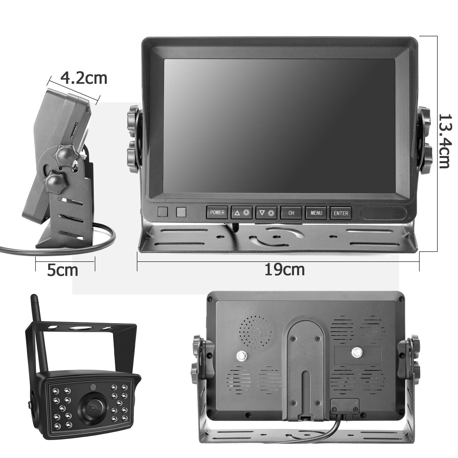 1080P car backup camera DVR wireless system
