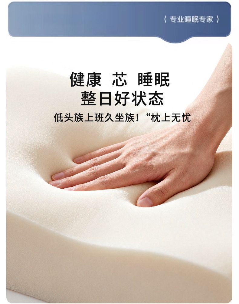 深睡记忆棉枕头成人慢回弹枕芯护颈椎助睡眠单人一只装学生宿舍枕