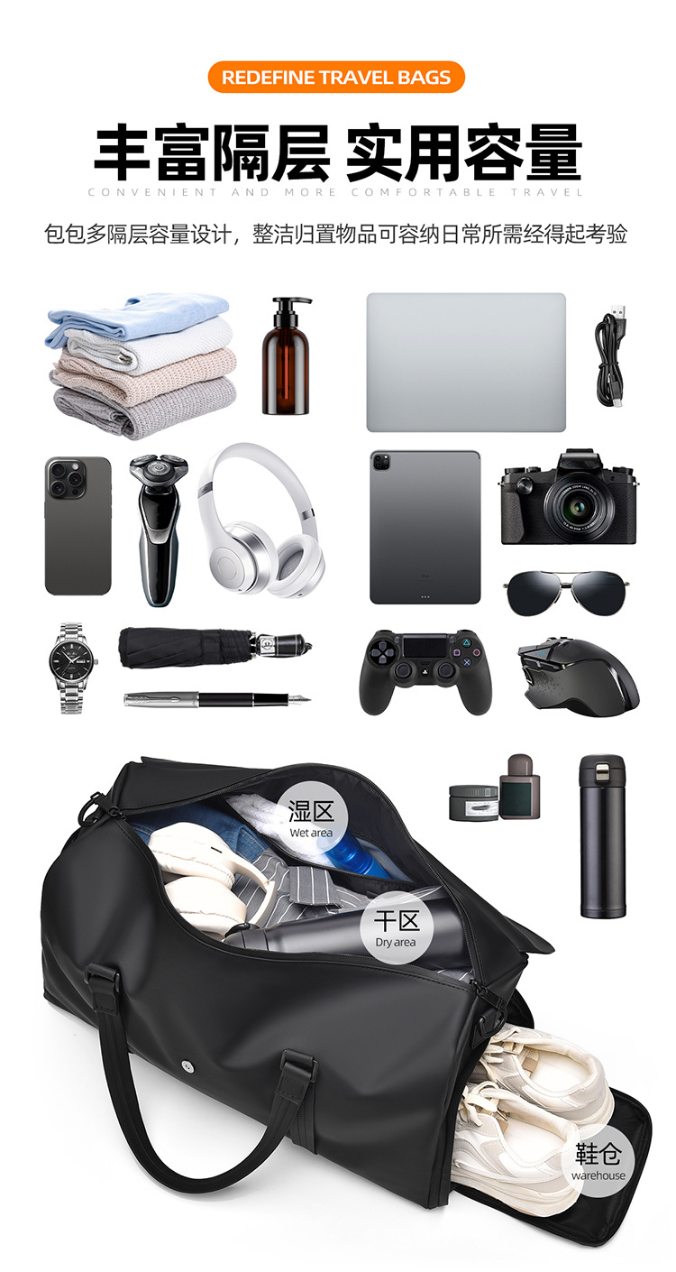Herren-Reisetasche, großes Fassungsvermögen