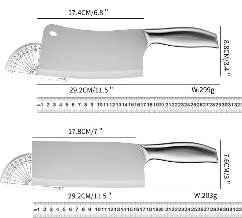 Edelstahl-Messer-Küchensatz mit Scheide