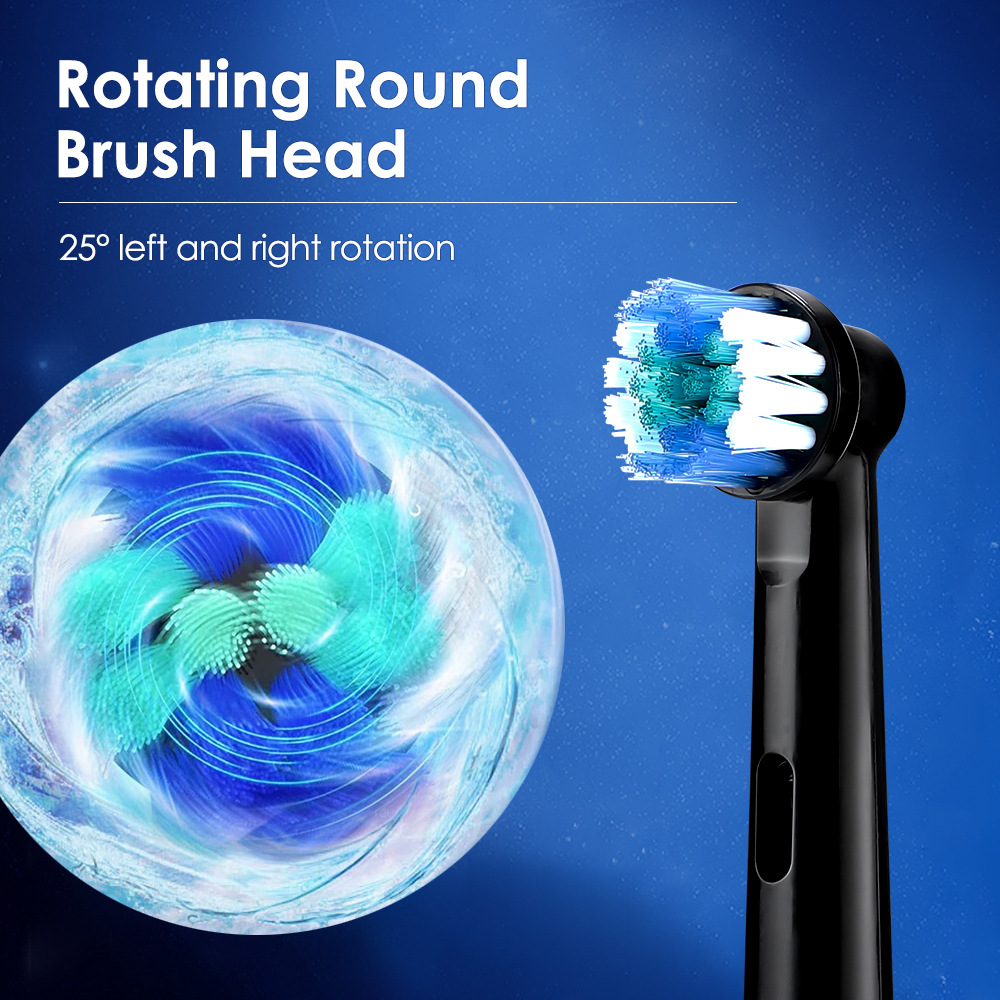 Rotating electric toothbrush with 5-level adjustment and soft bristles