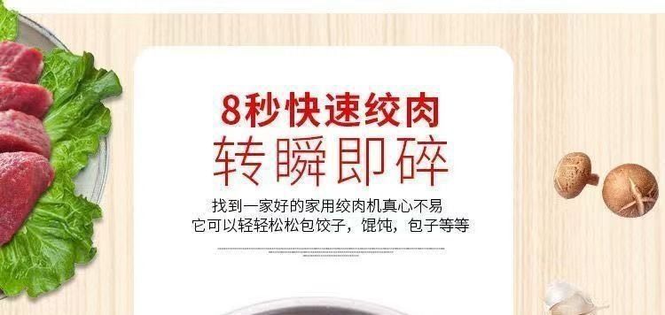 Electric meat grinder, stainless steel, multifunctional