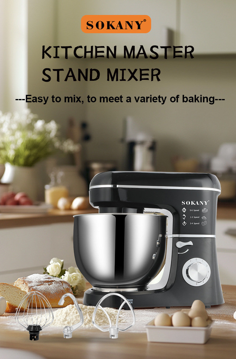 Sokany dough mixer, 8L, automatic, SK-275