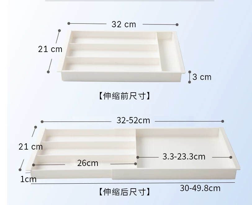 Drawer organizer with adjustable dividers, hanging system