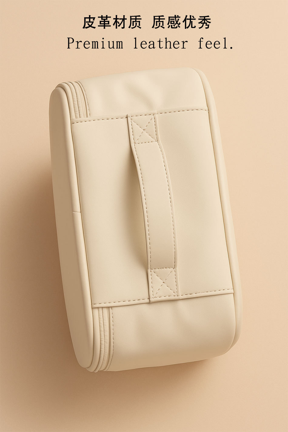Makeup bag with mirror and LED light, portable organizer