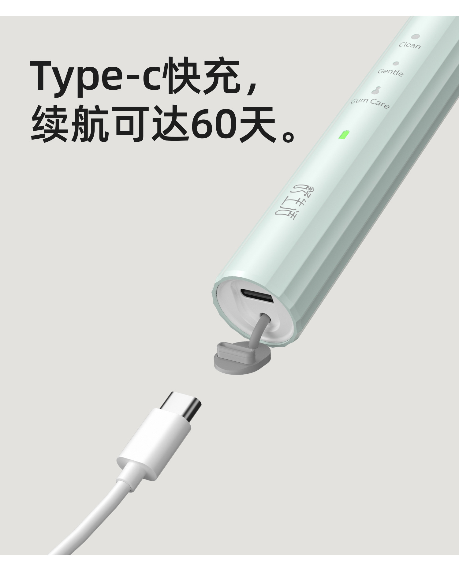 Sonic electric toothbrush for adults, rechargeable soft bristles