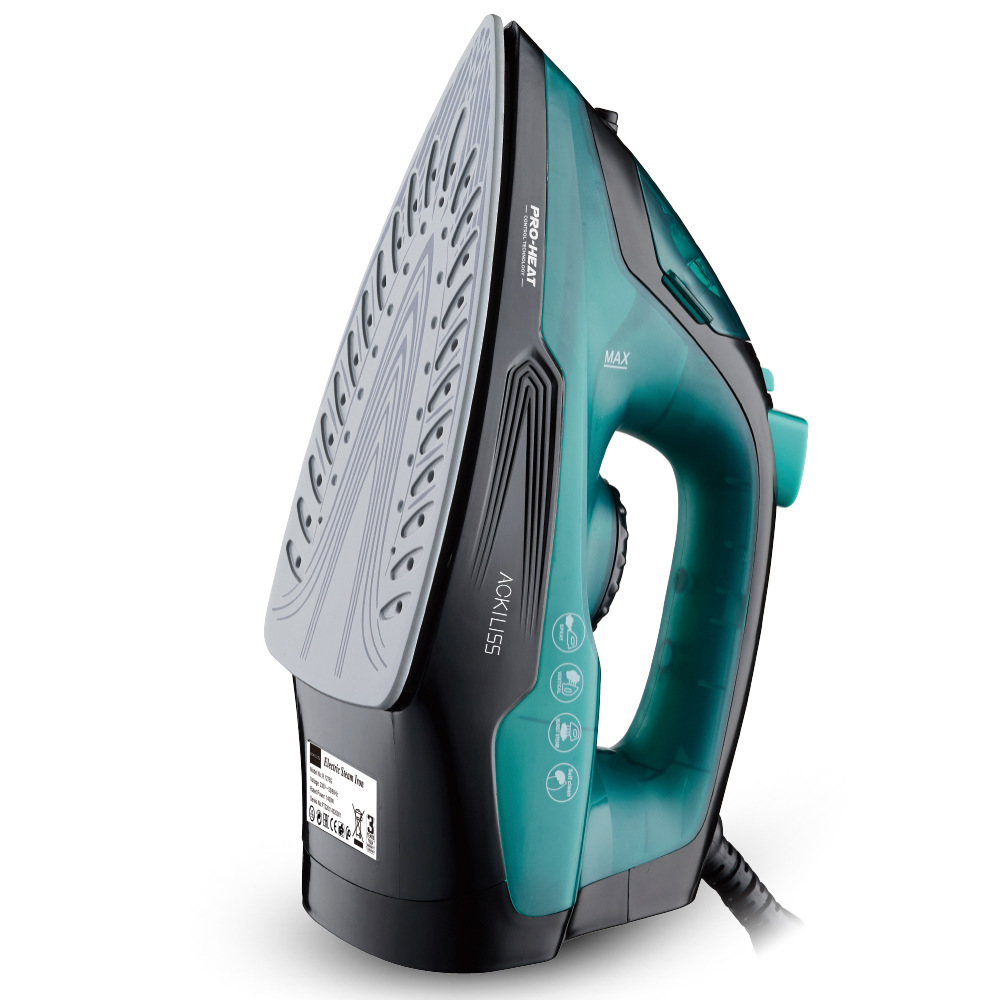 Portable electric steam iron with handheld hanging feature