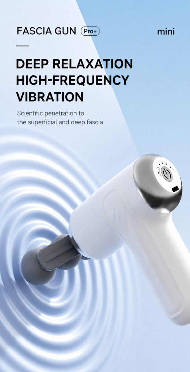 Mini fascia gun, 6-speed, portable massage device