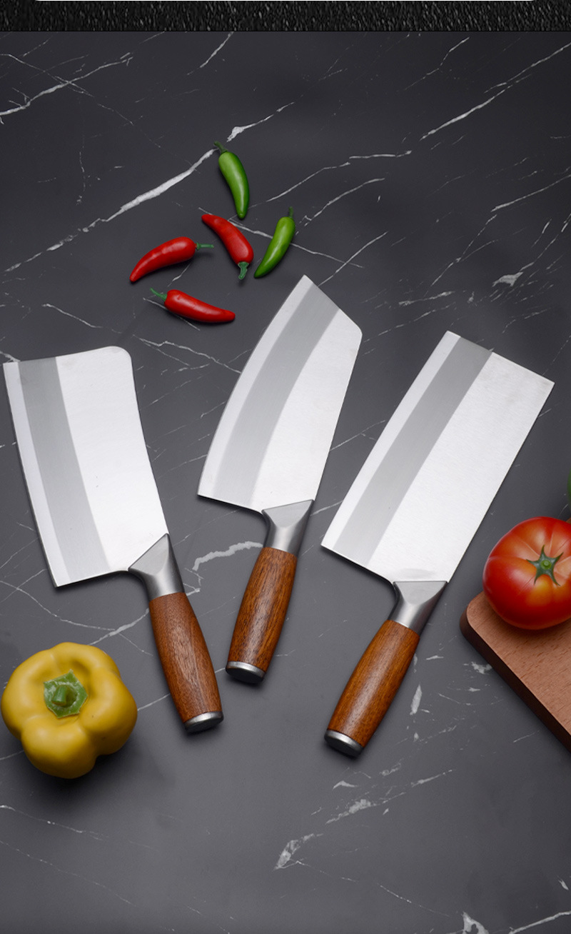 Forged stainless steel kitchen knives, two-piece set, chef and slicing