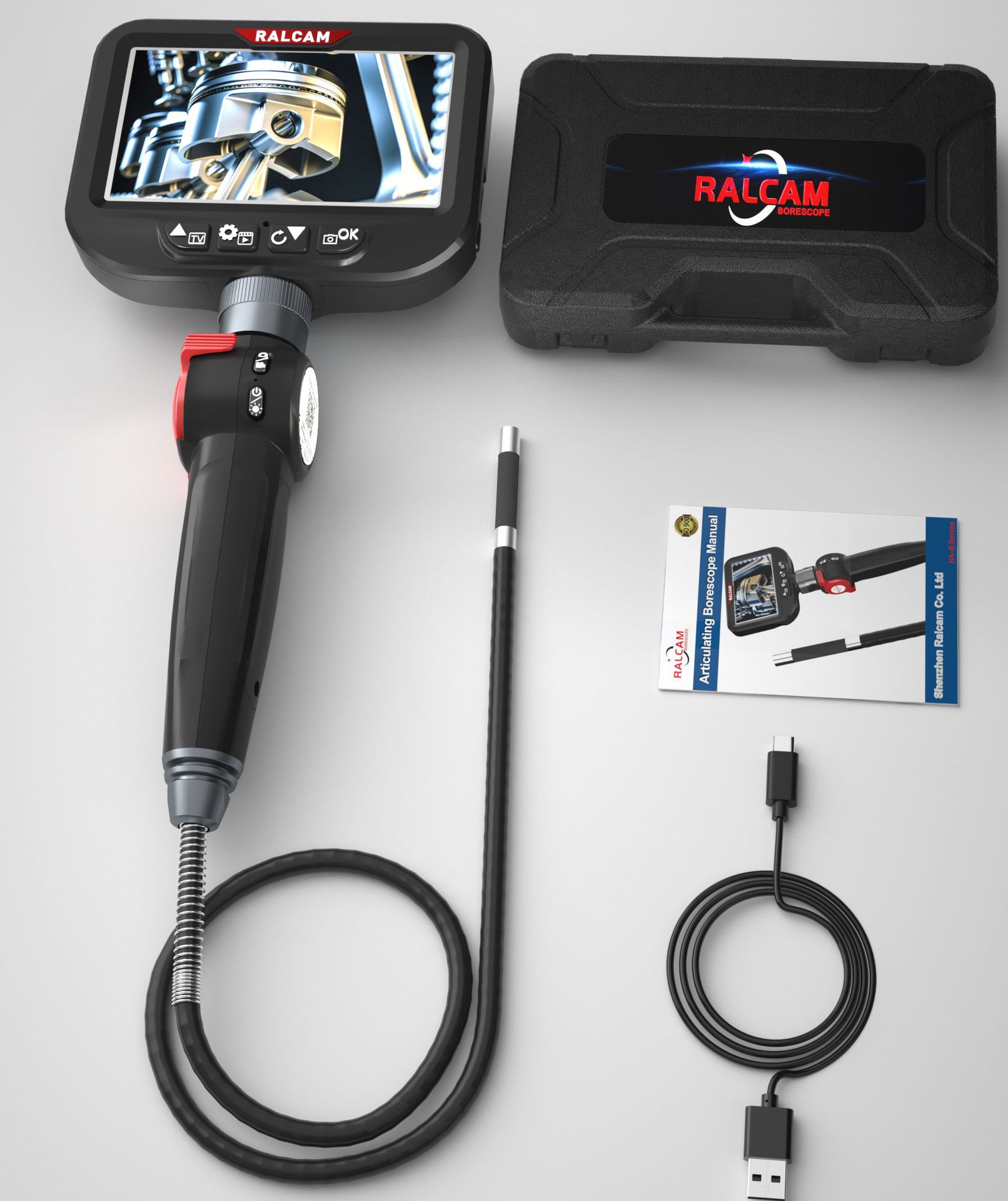 RALCAM H406B 360° rotatable endoscope