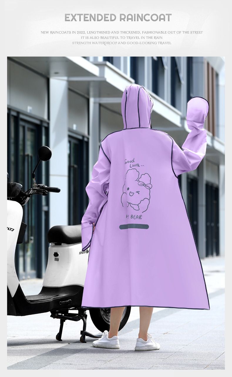 Full-body waterproof raincoat for e-scooter and bicycle