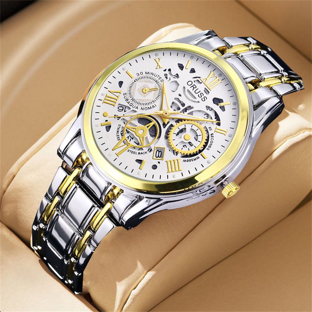 Men's quartz watch, business style, fully automatic