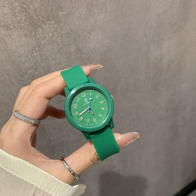 Dopamine quartz watch women silicone fresh style