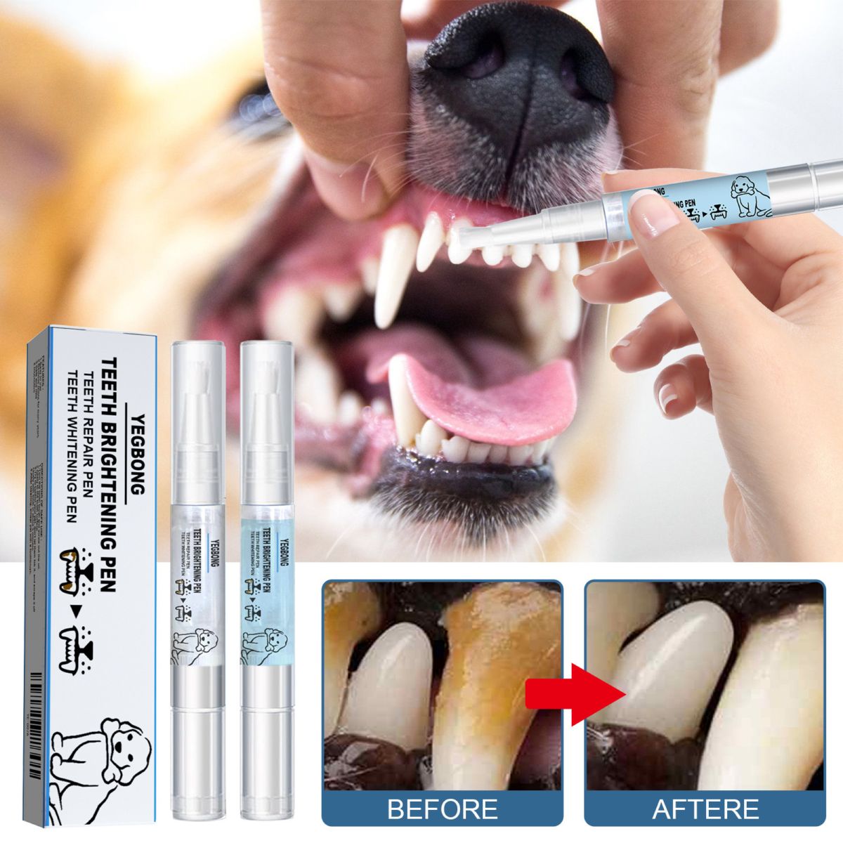 Pet dental cleaning pen for dogs and cats
