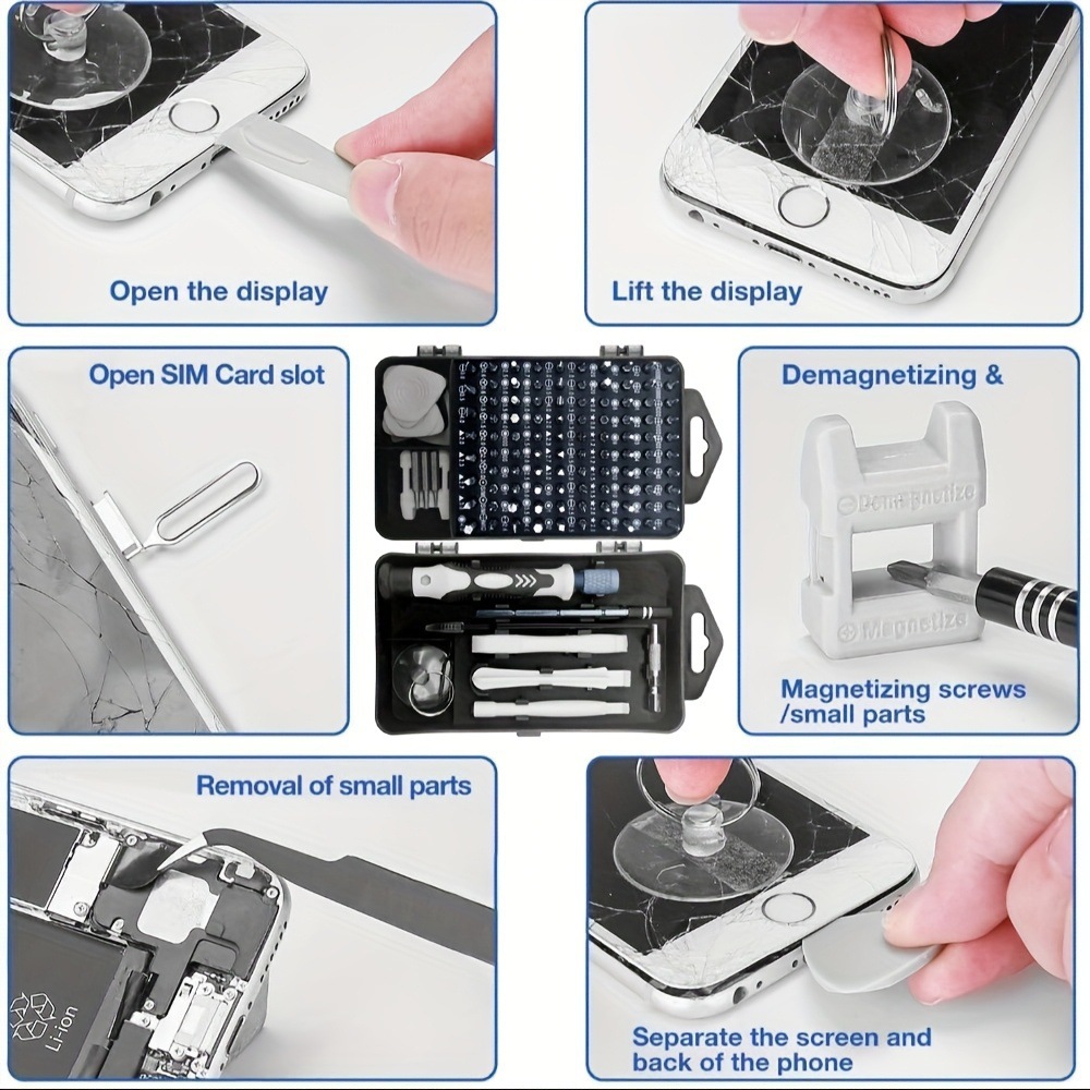 Screwdriver set, 115-piece, watch computer phone repair