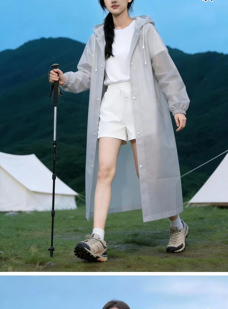EVA非一次性雨衣成人长款加厚户外登山钓鱼防暴雨便携雨披