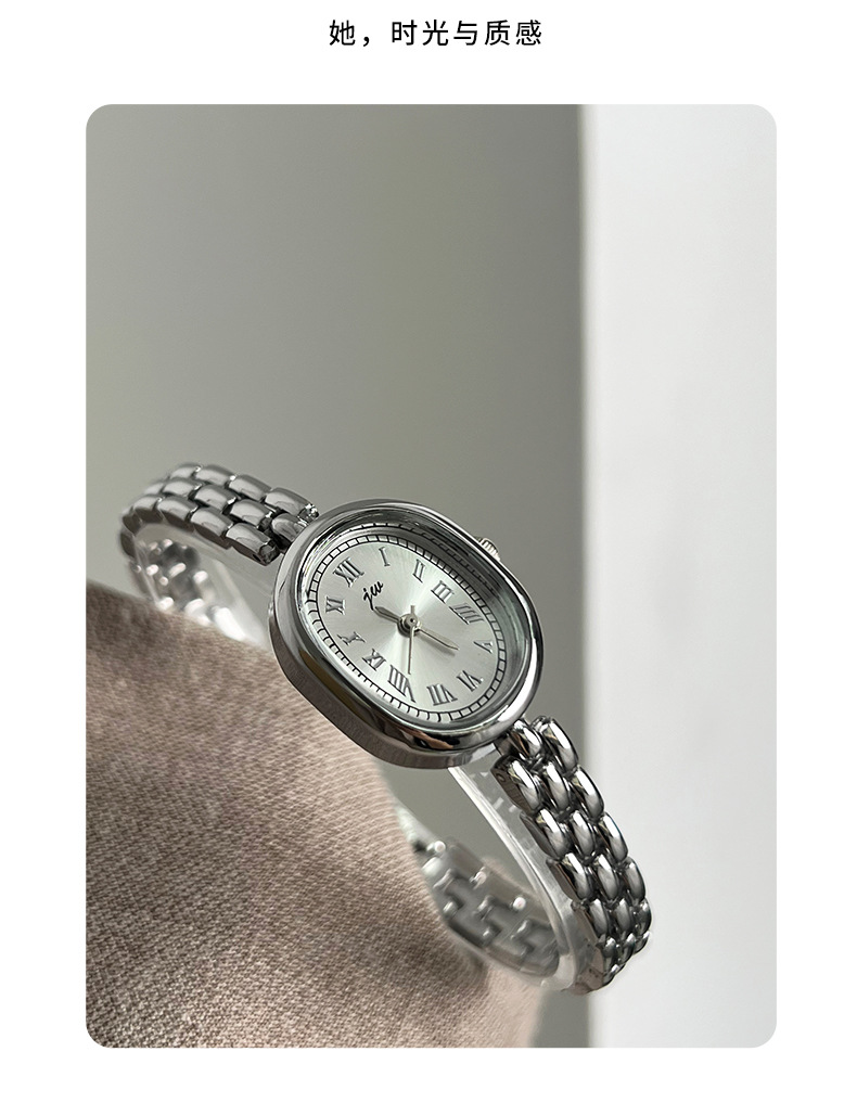 GEDI oval retro kadın kuartz saati Roman rakamları