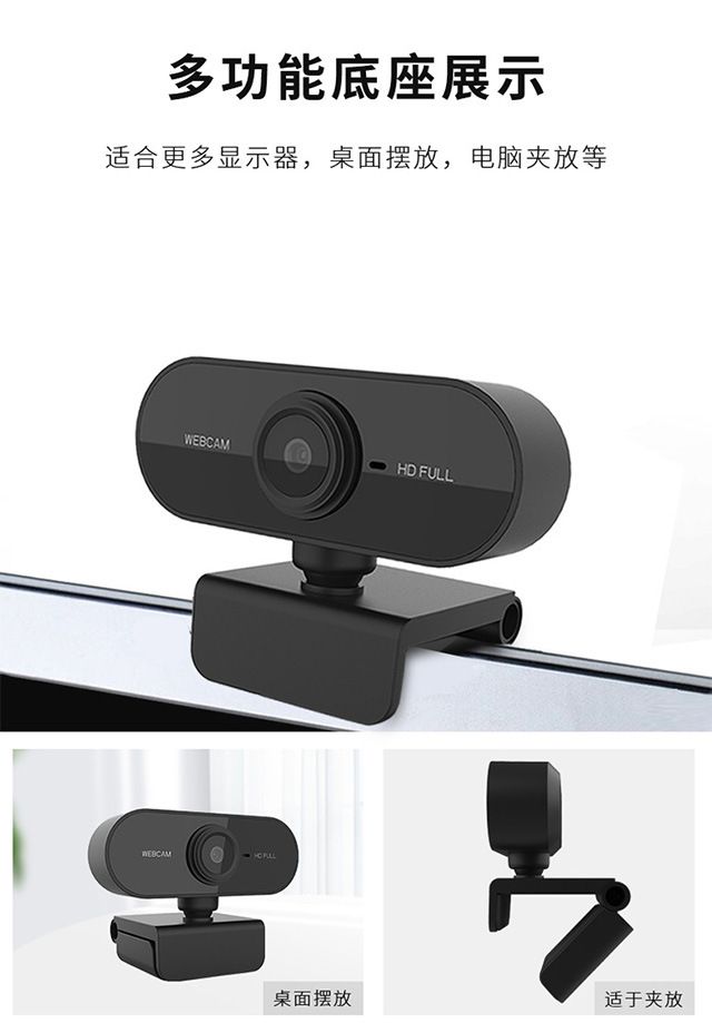 Computer camera, USB, built-in microphone, video conferencing