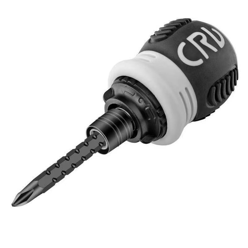Semi-automatic ratchet screwdriver set, telescopic