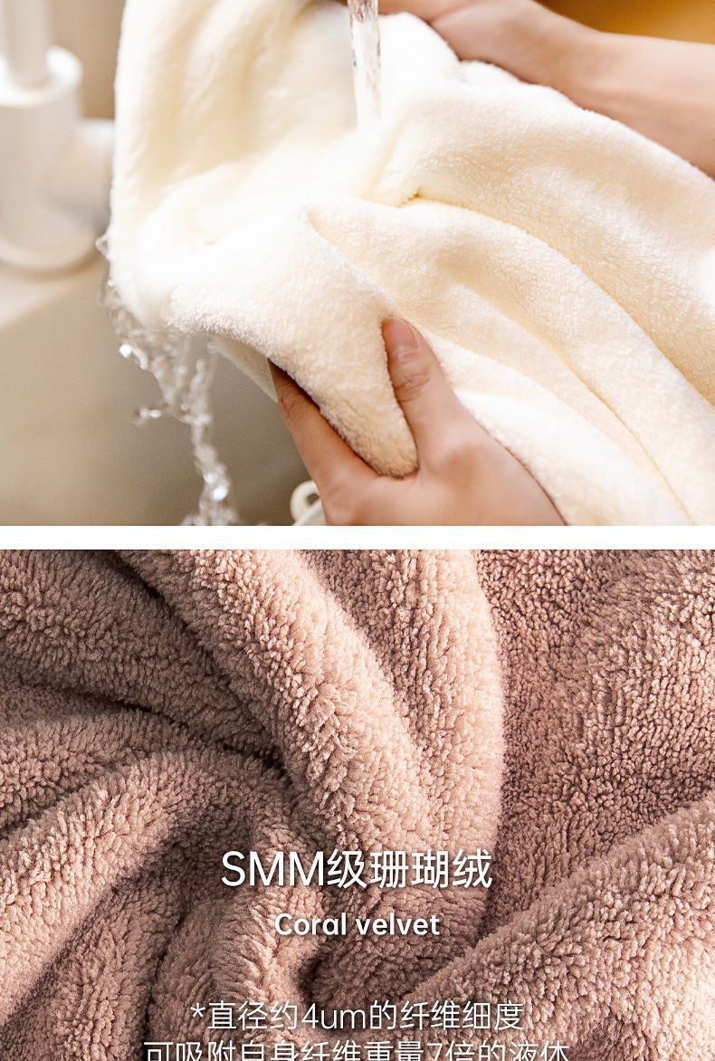 Coral fleece bath towel set, quick-drying and highly absorbent