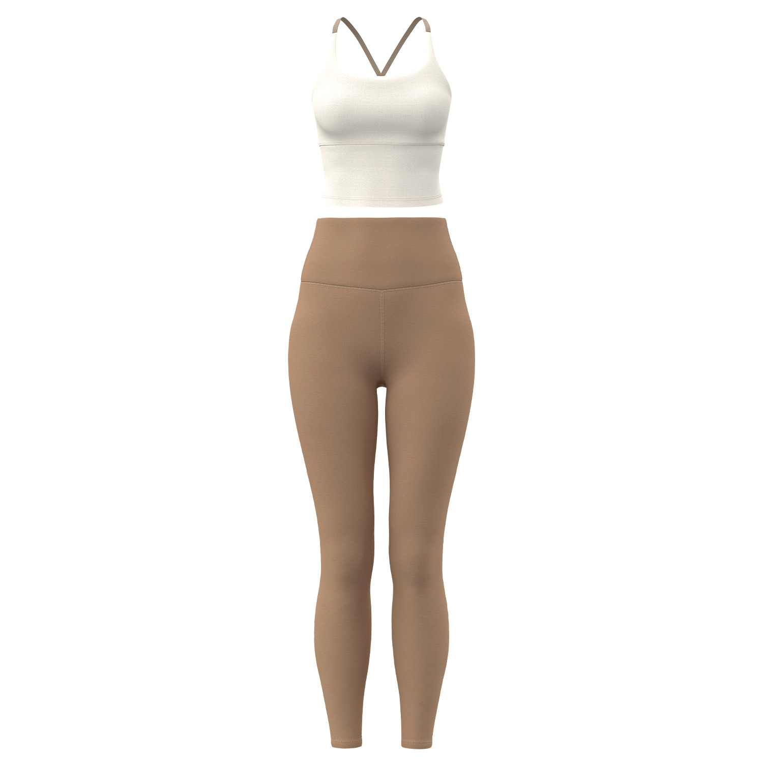 Seamless yoga top, shock-absorbing, push-up, backless