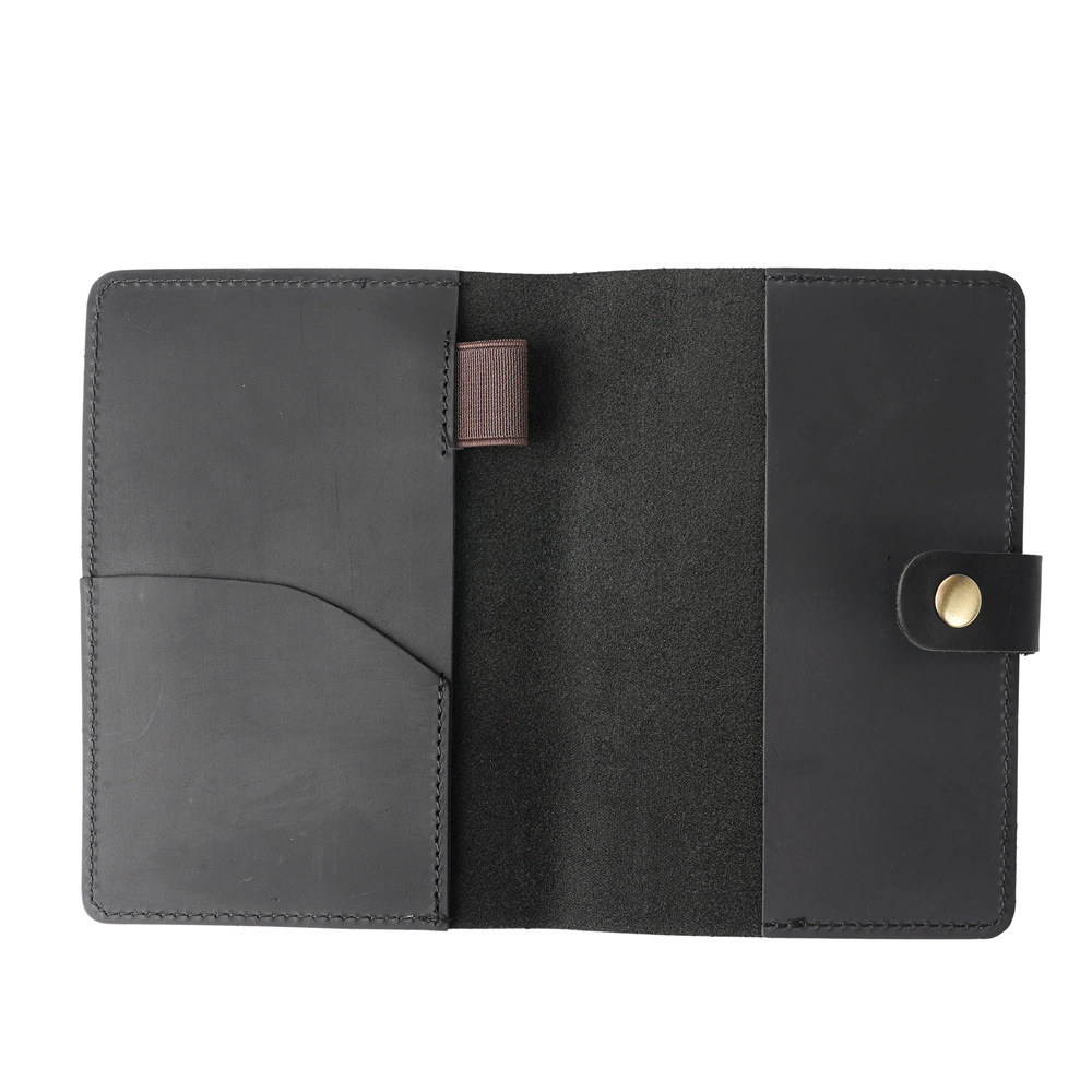 1158 Genuine Leather Crazy Horse Passport Travel Wallet Card Holder