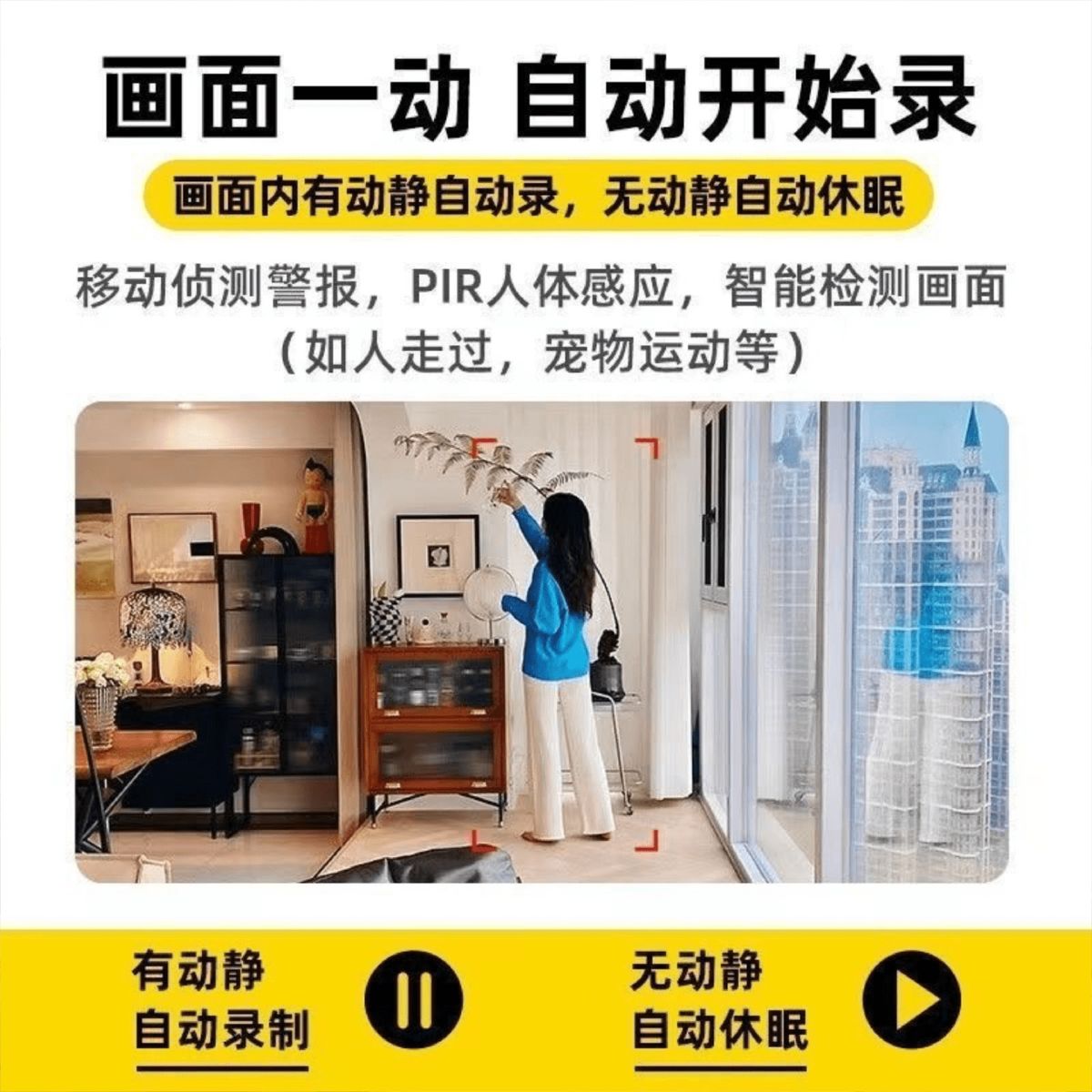 Wireless WiFi surveillance camera with two-way audio and night vision