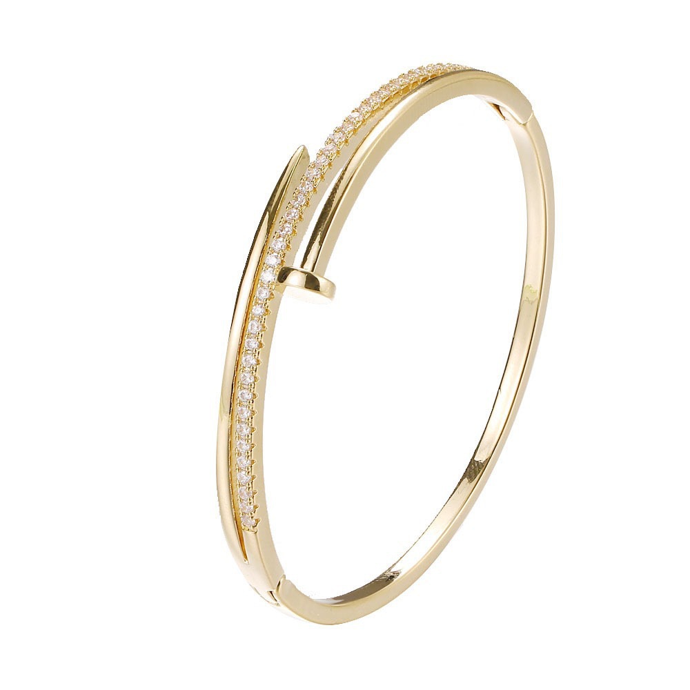 Armband, kupferplattiert, Zirkonia mit Sternenmotiv