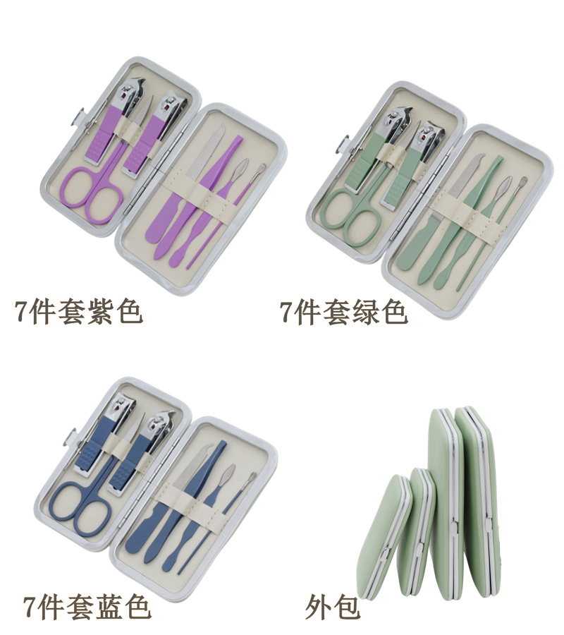 Manicure pedicure set, matcha green, 18-piece