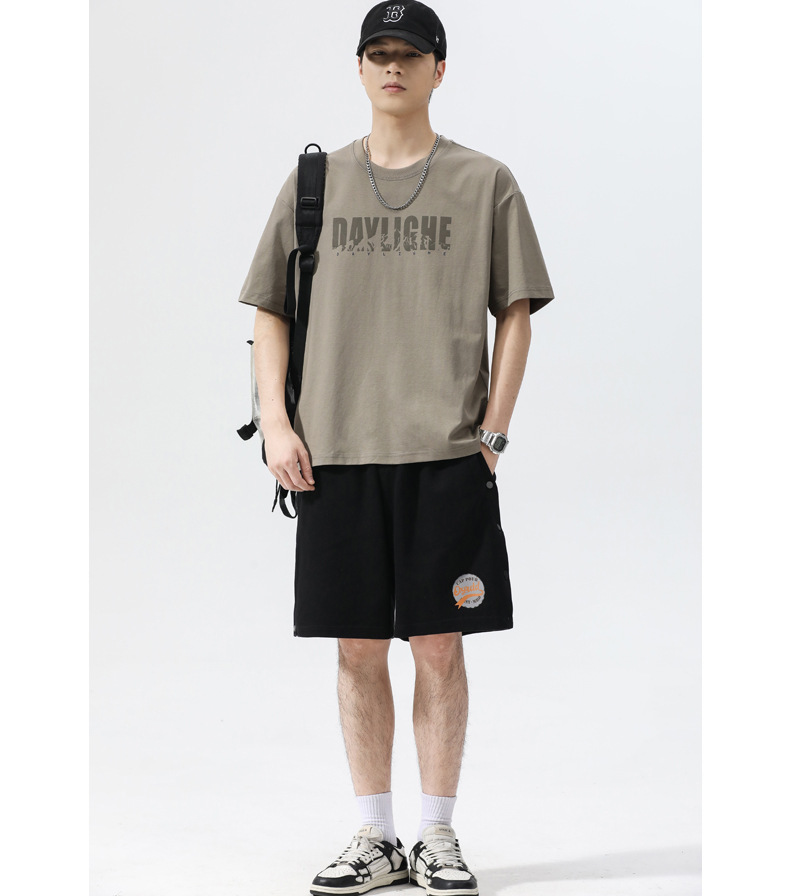 Summer men's t-shirt, short sleeve, crew neck, children's