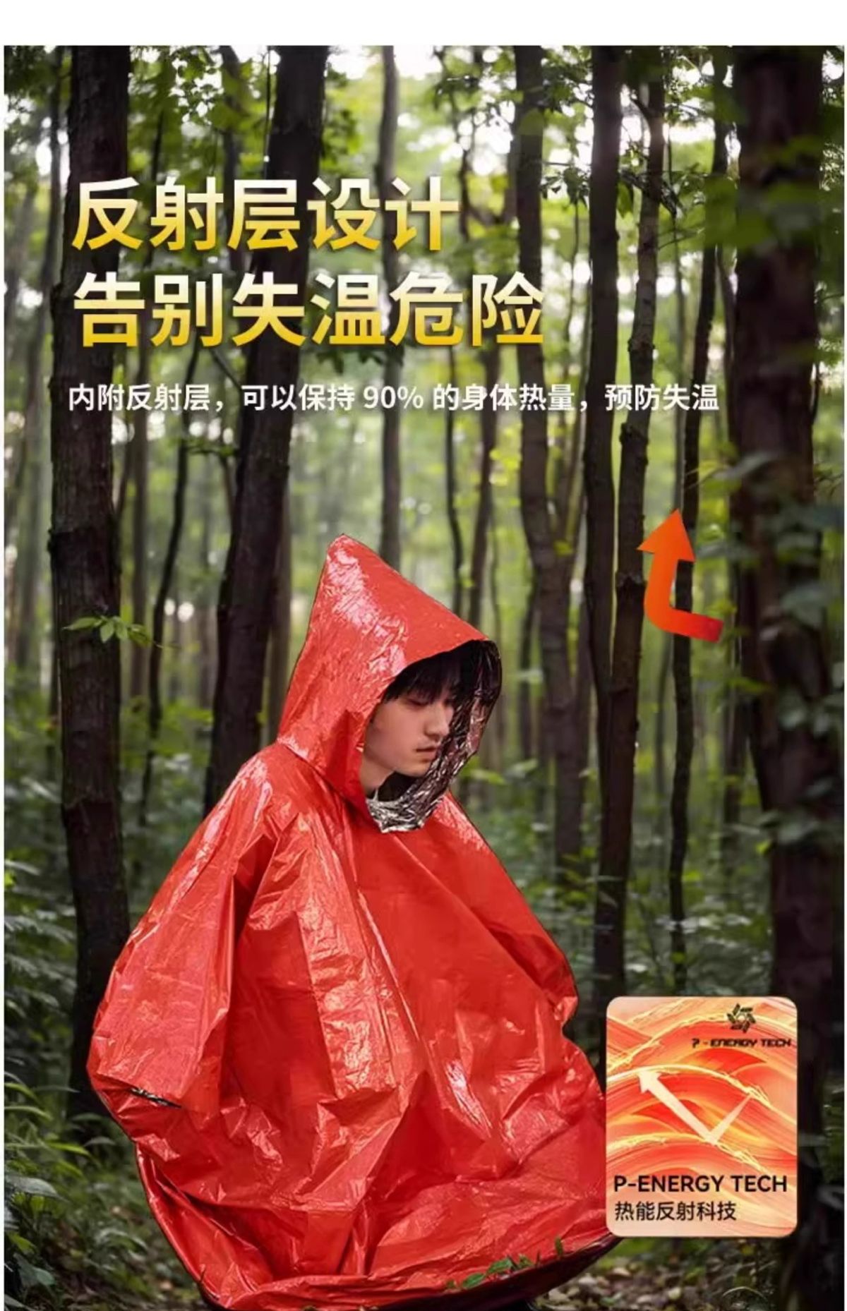 Portable aluminum foil emergency blanket
