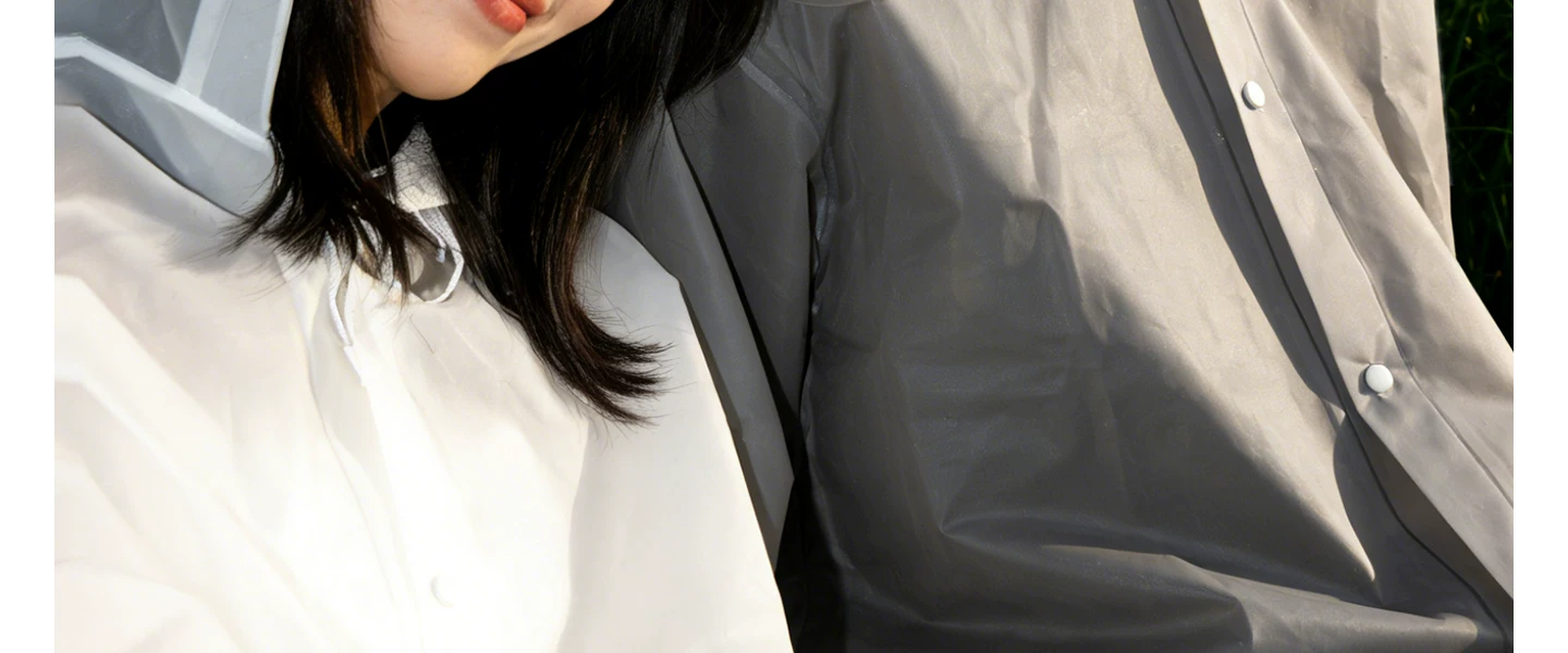 Reusable long raincoat, heavy rain protection