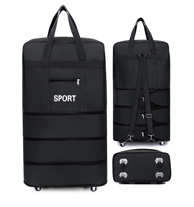 Foldable travel luggage with wheels, 158L capacity