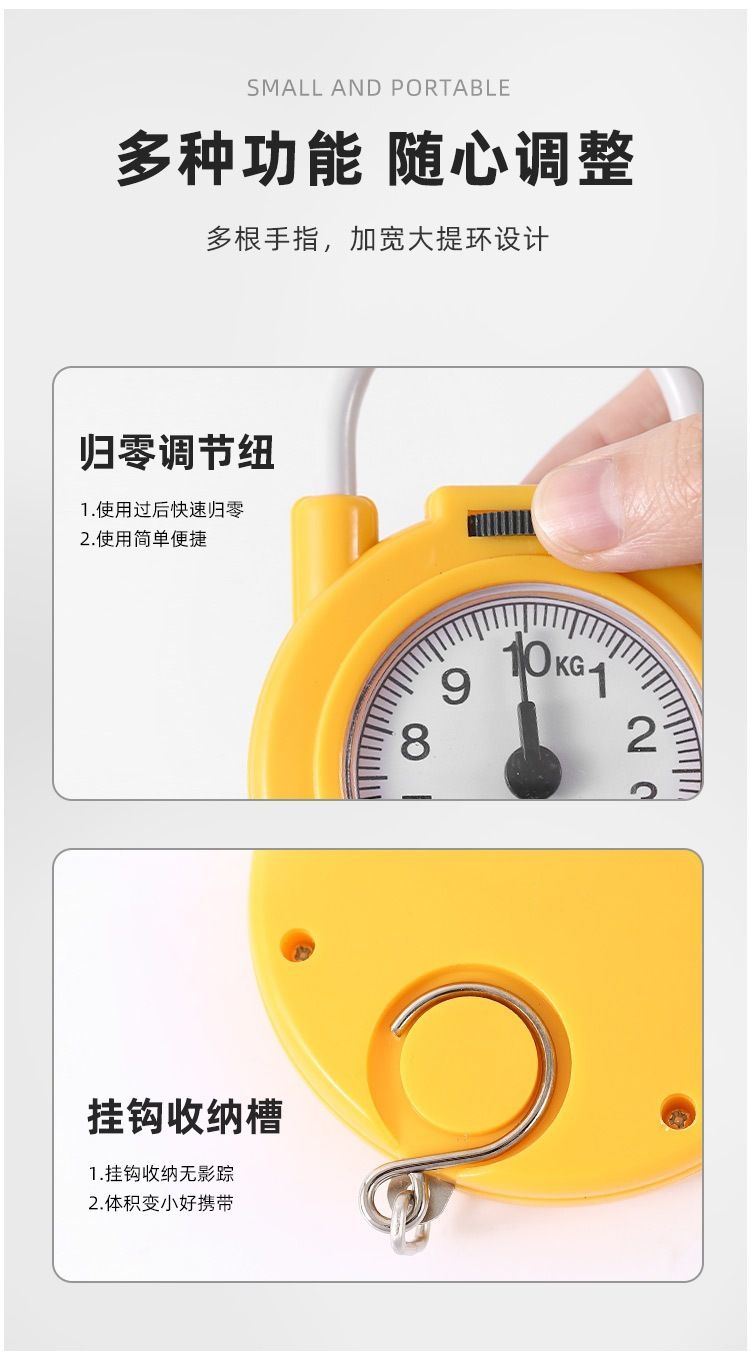 Electronic scale, high-precision, portable with hook