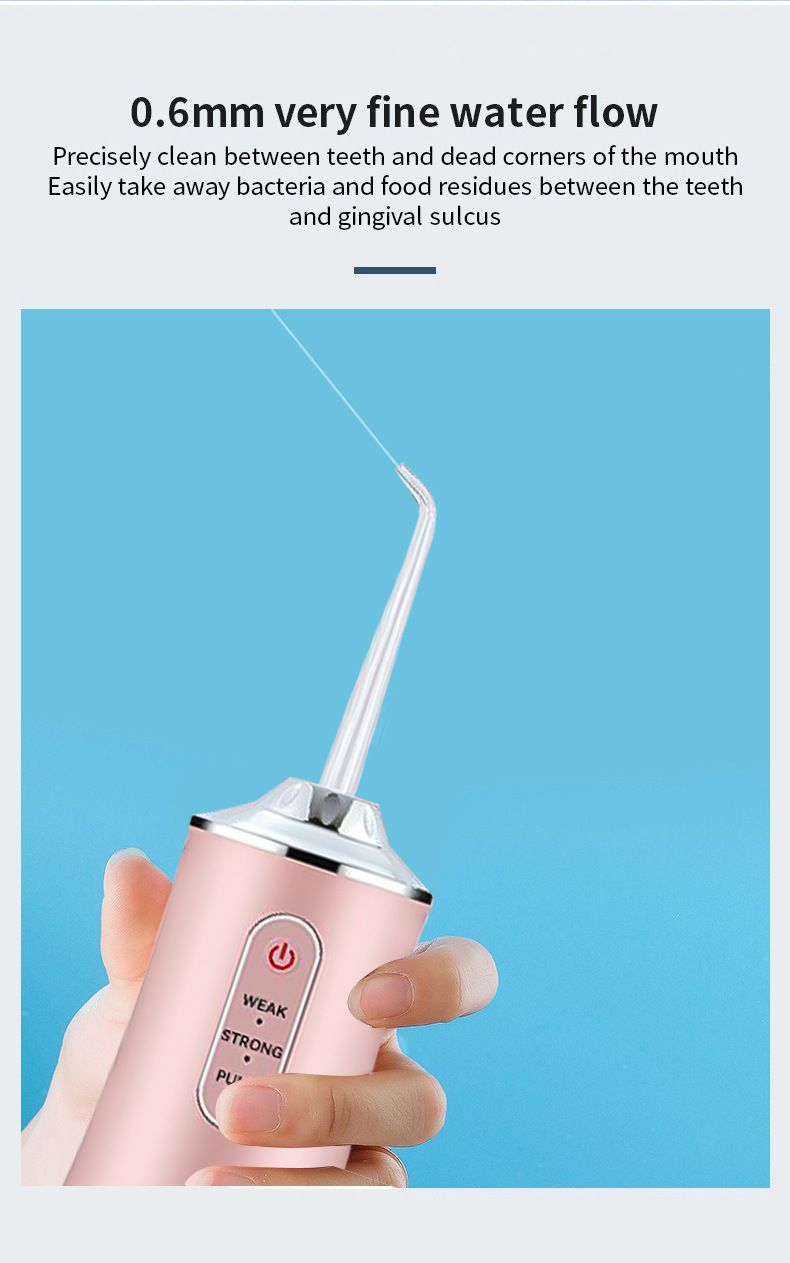 Electric teeth cleaner, portable oral irrigator