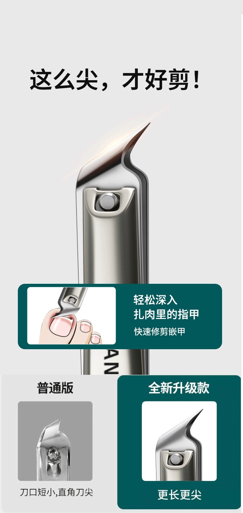 German precision nail care set with clippers and ear pick